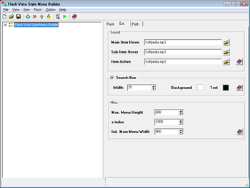 Flash Vista Style Menu Builder screenshot 5