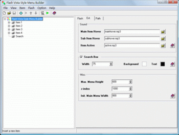 Flash Vista Style NavBar Menu Builder screenshot 2