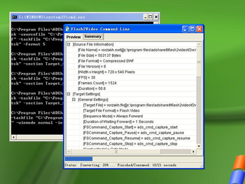 Flash2Video Command Line screenshot