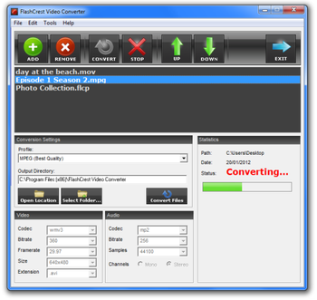 FlashCrest Video Converter screenshot