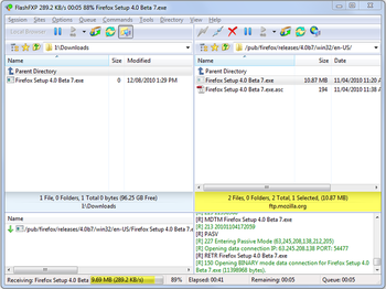 FlashFXP screenshot 2