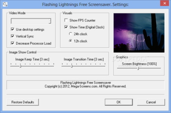 Flashing Lightnings Screensaver screenshot 2