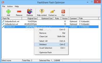 FlashShare Flash Optimizer screenshot