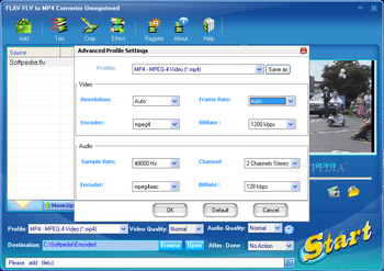 FLAV FLV to MP4 Converter screenshot 2