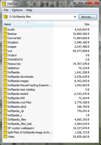 FldrSize screenshot