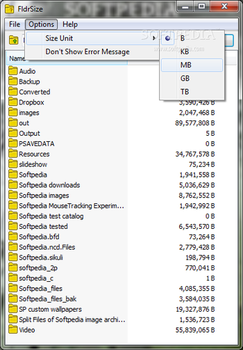 FldrSize screenshot 2