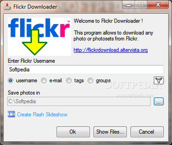 Flickr Downloader screenshot