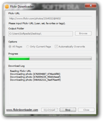 Flickr Downloader screenshot