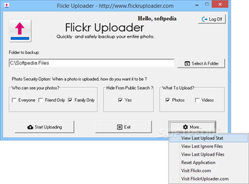 Flickr Uploader screenshot