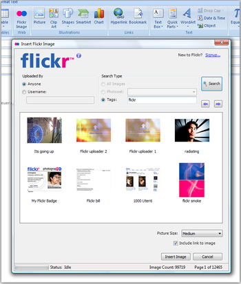 Flickr4Outlook screenshot