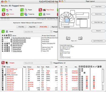FlightCheck Professional (Macintosh) screenshot