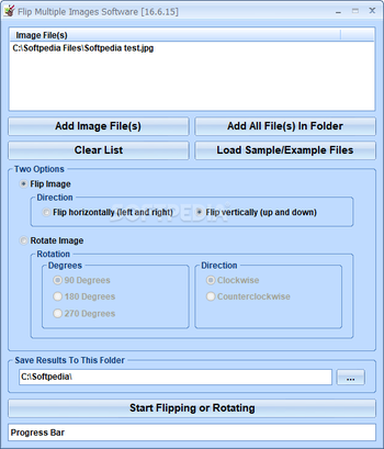 Flip Multiple Images Software screenshot