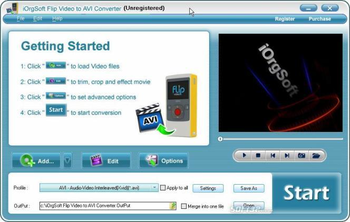 Flip Video to AVI Converter screenshot