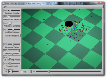 Flocking screenshot