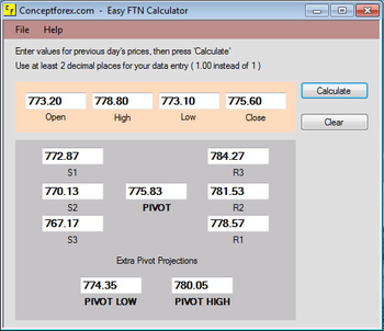 Floor Trader Number Calculator screenshot