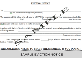 Florida Eviction Notice Form screenshot