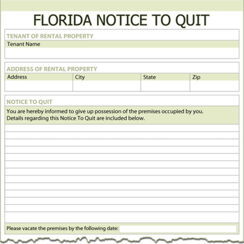 Florida Notice To Quit screenshot
