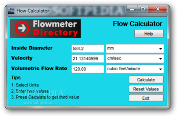 Flow Calculator screenshot