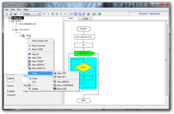 Flowchart to Code screenshot