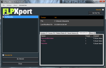 FLPXport screenshot 2