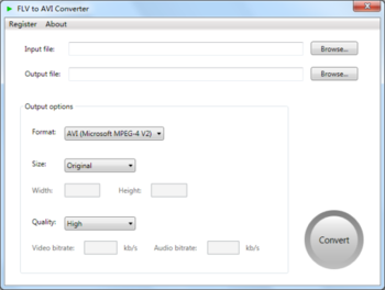 FLV to AVI Converter screenshot