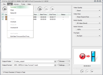 FLV to AVI MPEG WMV 3GP MP4 iPod Convert screenshot 6