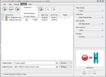 FLV to AVI MPEG WMV 3GP MP4 iPod Convert screenshot 8