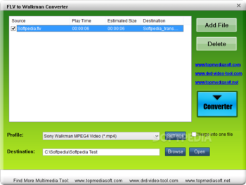 FLV to Walkman Converter screenshot