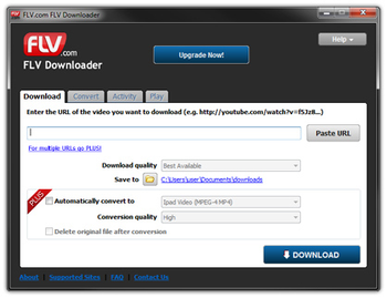 FLV.com FLV Downloader screenshot