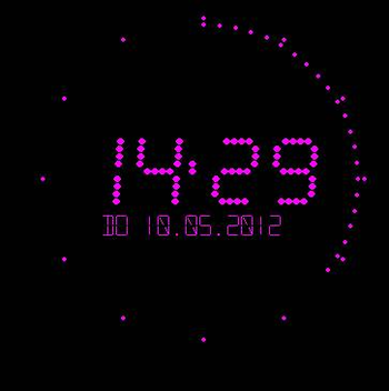 Flying Clock Screensaver screenshot