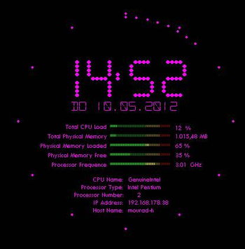 Flying Clock Screensaver Pro screenshot