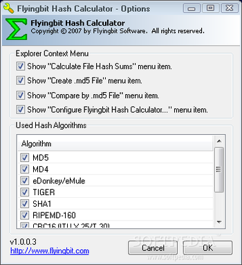 FlyingBit Hash Calculator screenshot