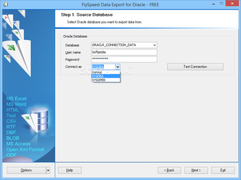 FlySpeed Data Export for Oracle screenshot