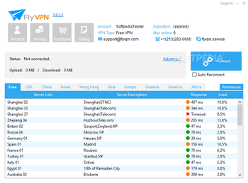 FlyVPN Portable screenshot