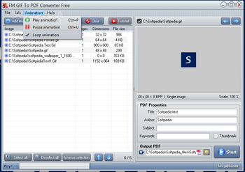 FM GIF To PDF Converter Free screenshot 3