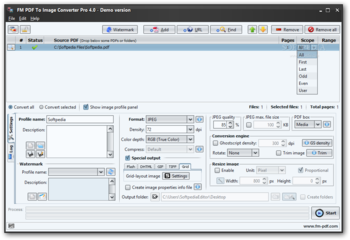 FM PDF To Image Converter Pro screenshot