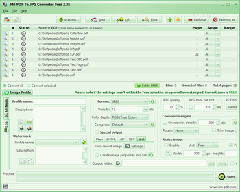 FM PDF To JPG Converter Free screenshot