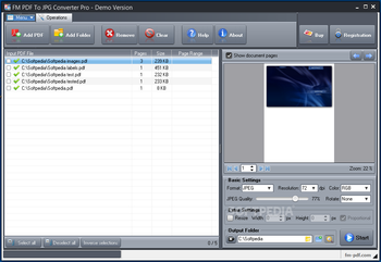 FM PDF To JPG Converter Pro screenshot
