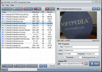 FM PNG To PDF Converter Free screenshot