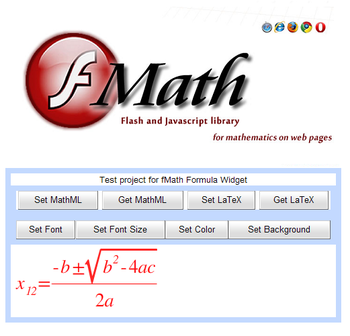 fMath Formula - GWT Widget screenshot