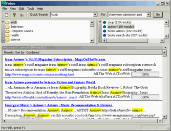 Foboz - Meta Search Engine screenshot