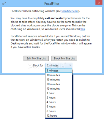 FocalFilter screenshot