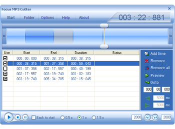 Focus MP3 Cutter Joiner screenshot