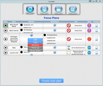 FocusMe screenshot