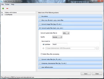 Folder Actions for Windows screenshot 3