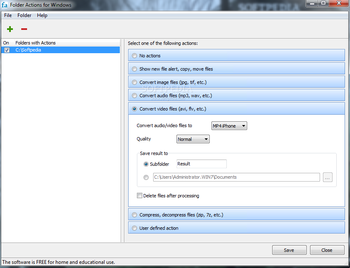 Folder Actions for Windows screenshot 4