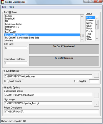 Folder Customiser screenshot