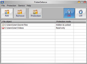 Folder Defence Free screenshot
