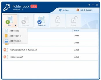 Folder Lock Lite screenshot 2