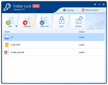 Folder Lock Lite screenshot 4